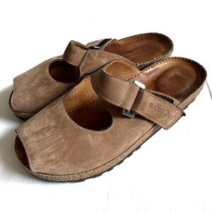 Haflinger Women's Tan Suede Mules